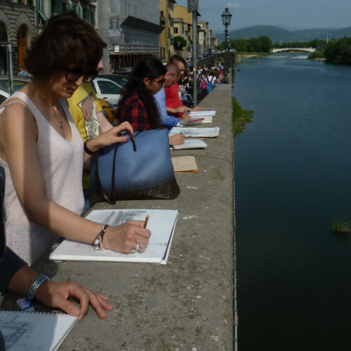 Plein air painting in Florence