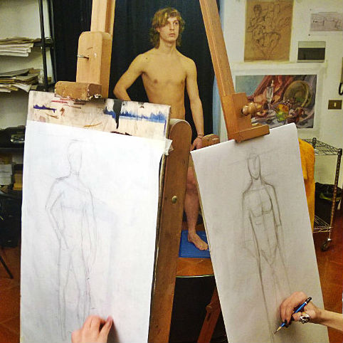 Life drawing and life painting course Accademia del Giglio