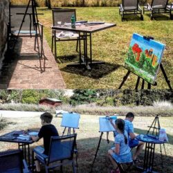 Painting class for groups in Chianti