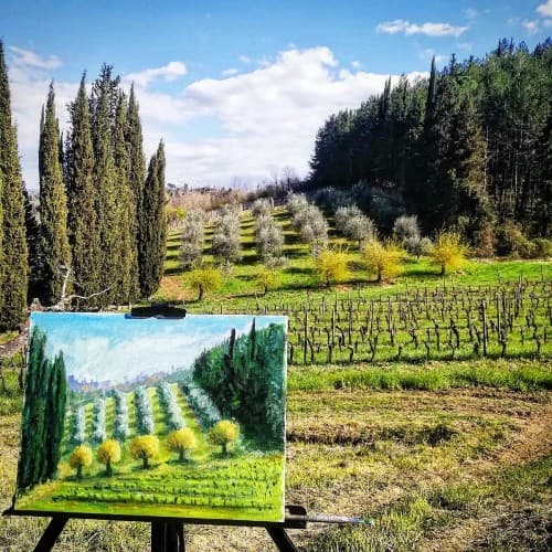 one day art tuscany painting