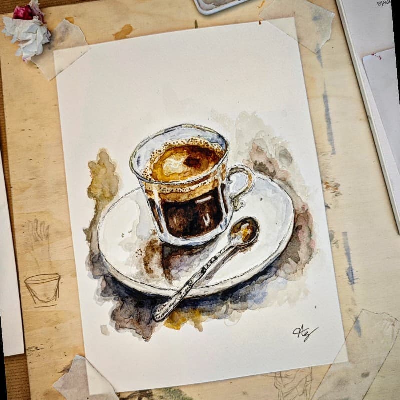 caffè acquerello